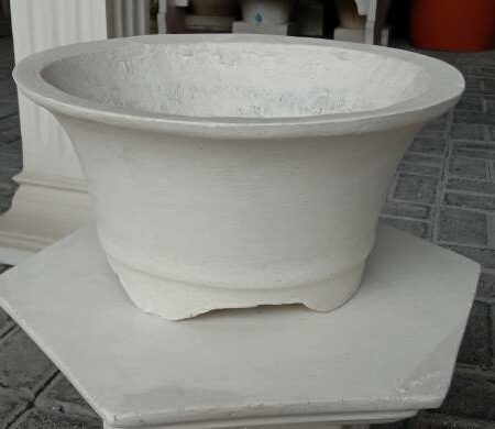 Pot Tanaman Putih (Pot Bunga, Pot Bonsai) & Tatakan Bunga (49)
