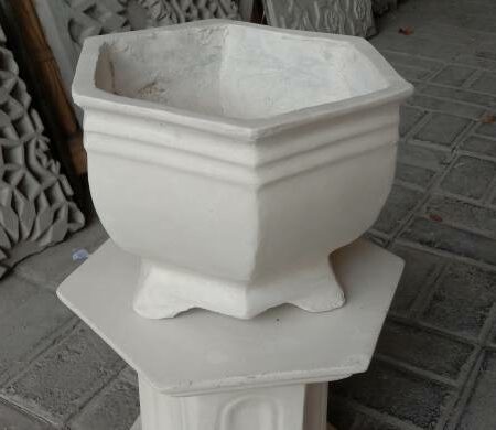 Pot Tanaman Putih (Pot Bunga, Pot Bonsai) & Tatakan Bunga (53)